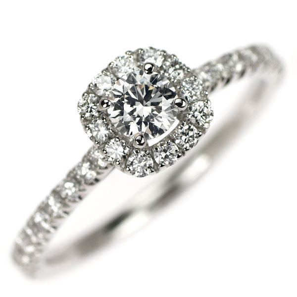 Pt900 ダイヤモンド リング 0.236ct D SI1 EX D0.114ct