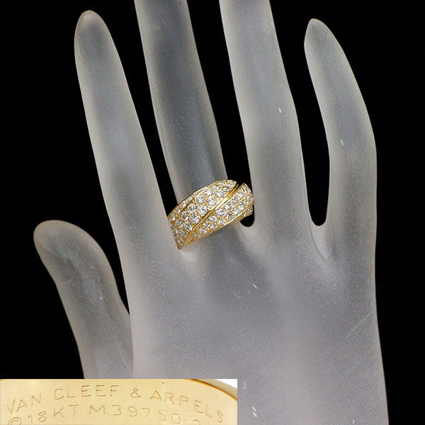 ヴァンクリーフ＆アーペル K18YG ダイヤモンド リング 2.15ct パヴェ ビンテージ品