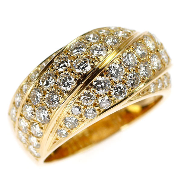 ヴァンクリーフ＆アーペル K18YG ダイヤモンド リング 2.15ct パヴェ ビンテージ品