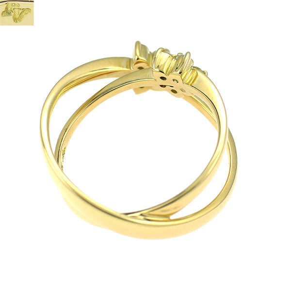 ポンテヴェキオ K18YG ダイヤモンド リング 0.27ct フラワー