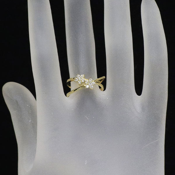 ポンテヴェキオ K18YG ダイヤモンド リング 0.27ct フラワー