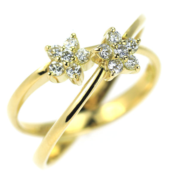 ポンテヴェキオ K18YG ダイヤモンド リング 0.27ct フラワー