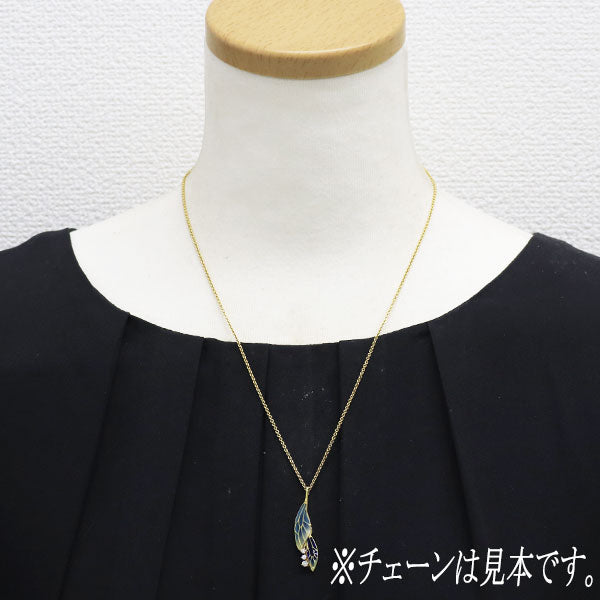 中嶋邦夫 エナメル/ K18YG ダイヤモンド ペンダントトップ 0.11ct