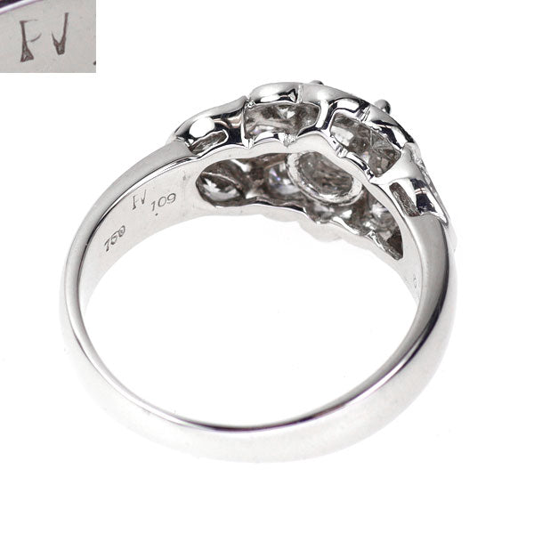 ポンテヴェキオ K18WG ダイヤモンド リング 0.506ct H SI1 VG D1.09ct