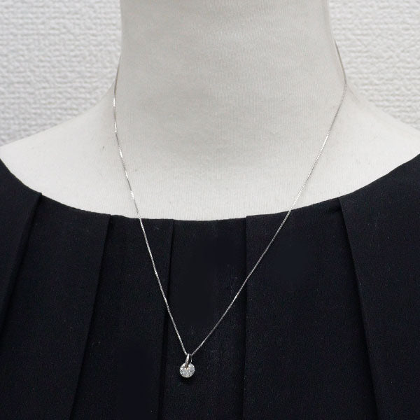 Pt900/Pt850 ダイヤモンド ペンダントネックレス 1.006ct 1点留め