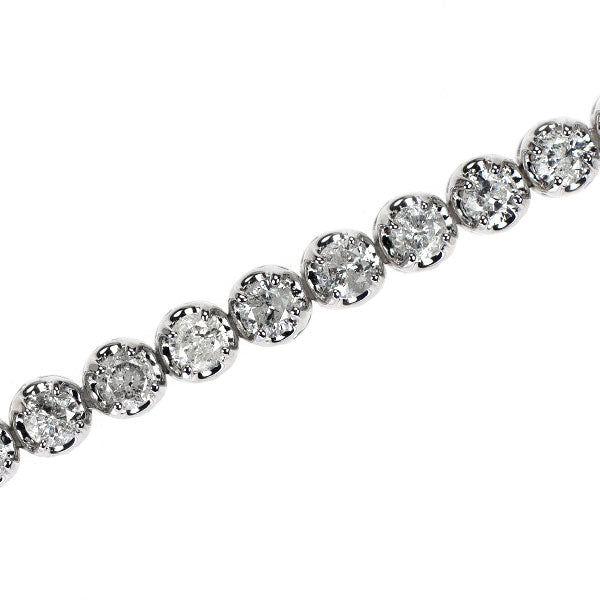 K18WG ダイヤモンド テニス ブレスレット 3.00ct