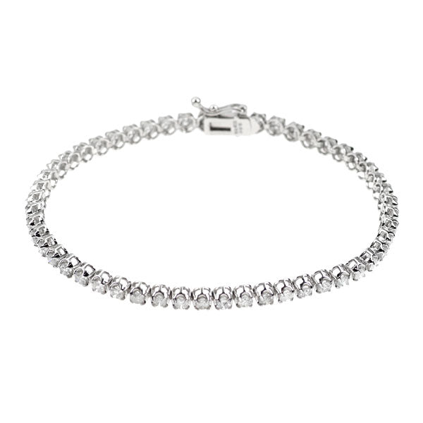K18WG ダイヤモンド テニス ブレスレット 3.00ct