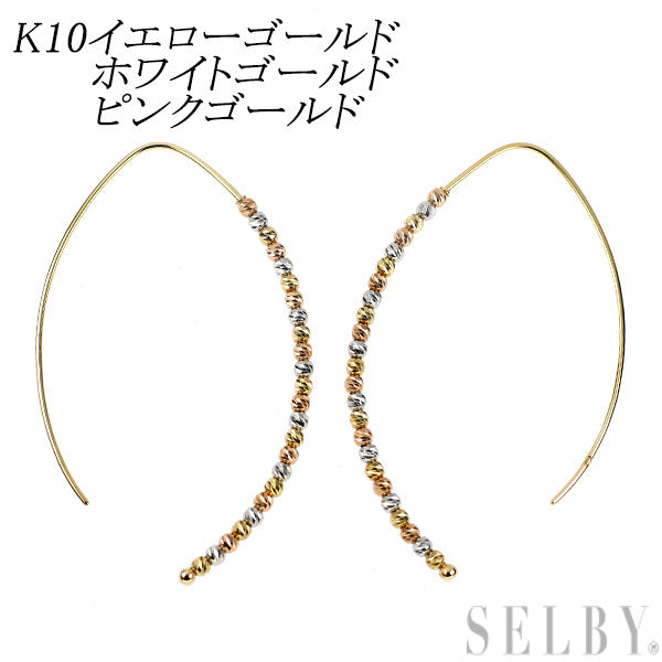 K10YG/WG/PG デザイン ピアス