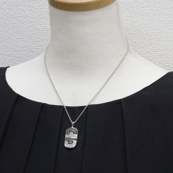 ブルガリ K18WG ダイヤモンド ペンダントネックレス パレンテシ