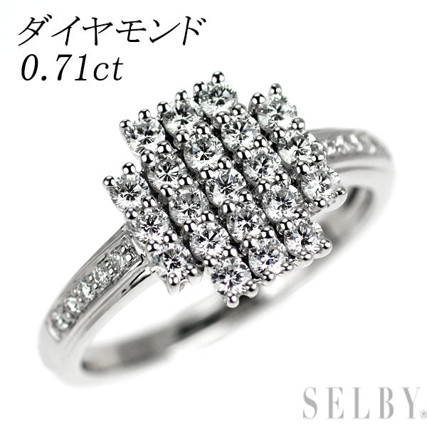 K18WG ダイヤモンド リング 0.71ct