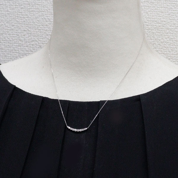 ポンテヴェキオ Pt999/ Pt850 ダイヤモンド ペンダントネックレス 0.30ct