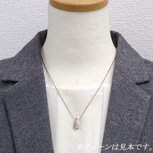 希少 K18PG/Pt900 天然ピンク ダイヤモンド ペンダントトップ 0.160ct FP SI1 D0.15ct PD0.11ct D0.11ct