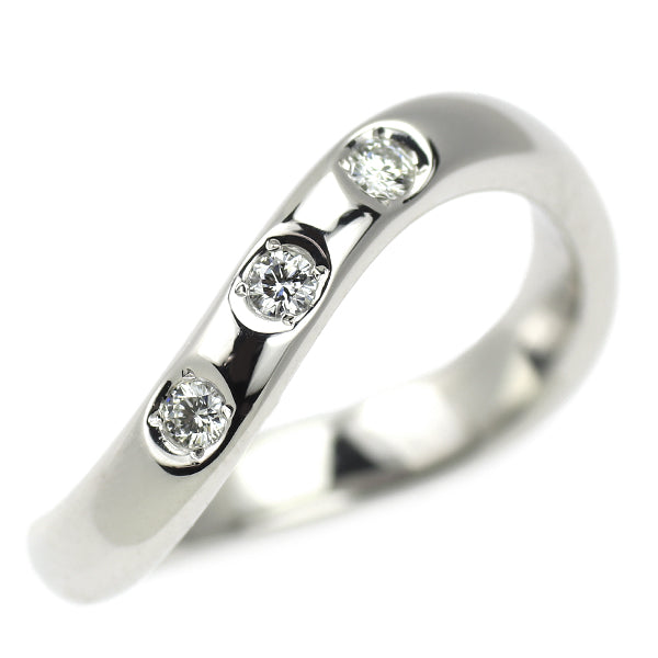 ミキモト Pt950 ダイヤモンド リング 0.05ct ピンキー  V字