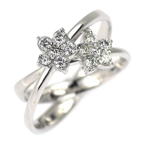 ポンテヴェキオ K18WG ダイヤモンド リング 0.40ct フラワー