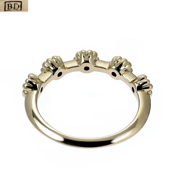 カシケイ K18BG ダイヤモンド リング 0.20ct フラワー ピンキー