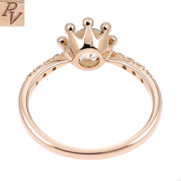 ポンテヴェキオ K18PG クオーツ ダイヤモンド リング D0.09ct