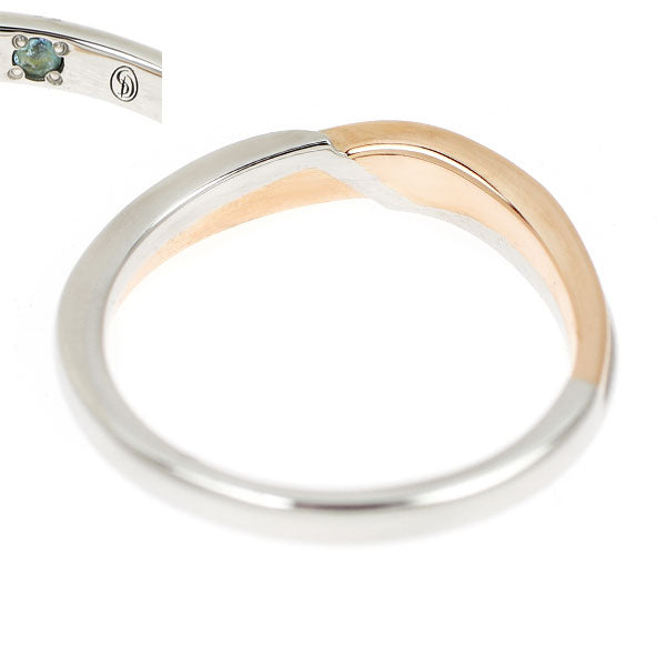 ダイヤモンドシライシ Pt950/K18PG ダイヤモンド リング 0.043ct  ピンキー
