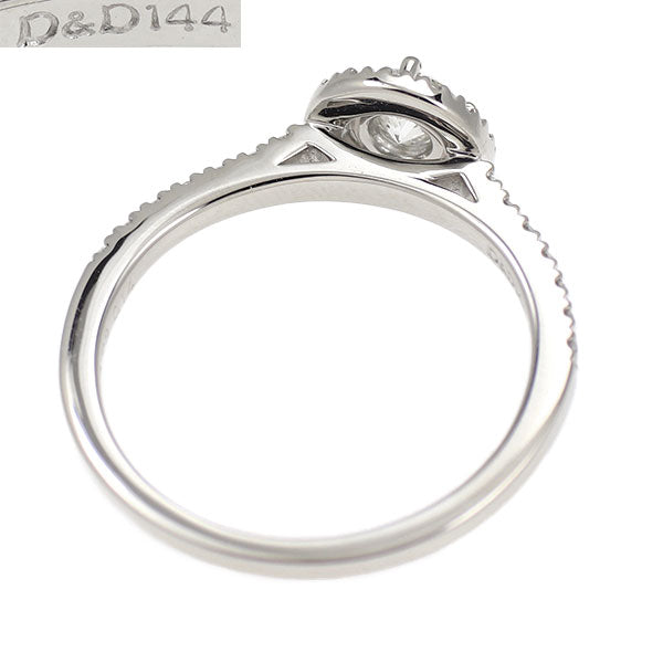 D&D144 Pt900 ダイヤモンド リング 0.23ct G VVS1 EX/VG D0.14ct