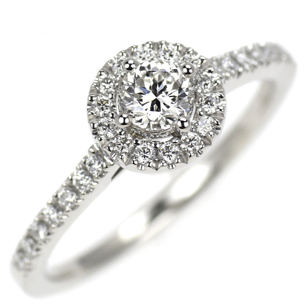 D&D144 Pt900 ダイヤモンド リング 0.23ct G VVS1 EX/VG D0.14ct