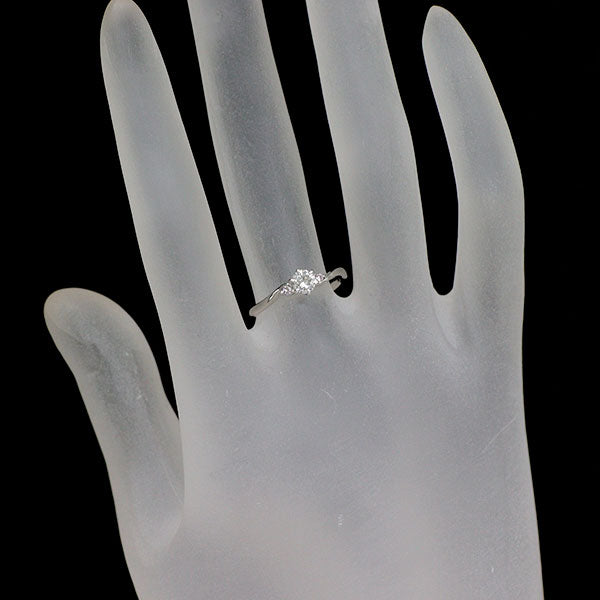 希少 Pt900 ダイヤモンド 天然ピンクダイヤモンド リング 0.221ct E SI2 G D0.04ct