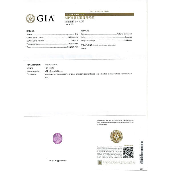Pt900 スリランカ産 ピンク サファイア ダイヤモンド リング 1.04ct D0.24ct