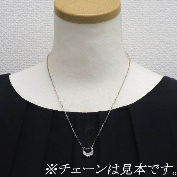 K18WG ダイヤモンド ペンダントトップ 0.25ct 大久保馬蹄