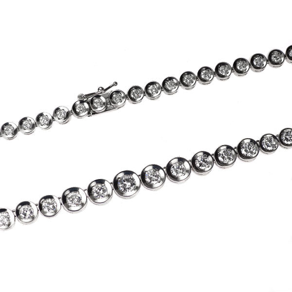 Pt850 ダイヤモンド テニス ネックレス 5.00ct
