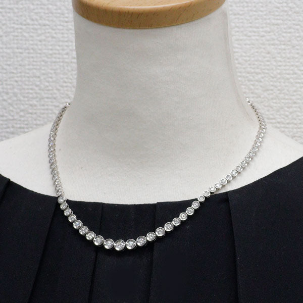 Pt850 ダイヤモンド テニス ネックレス 5.00ct