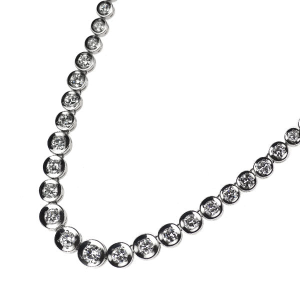 Pt850 ダイヤモンド テニス ネックレス 5.00ct