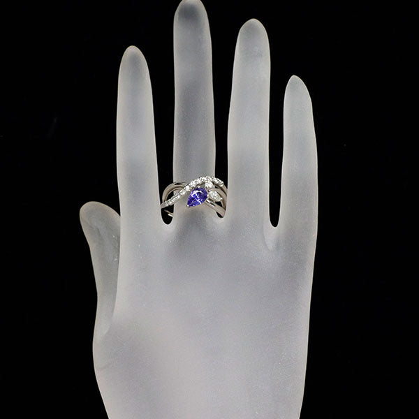 Pt900 タンザナイト ダイヤモンド リング 1.02ct D0.60ct