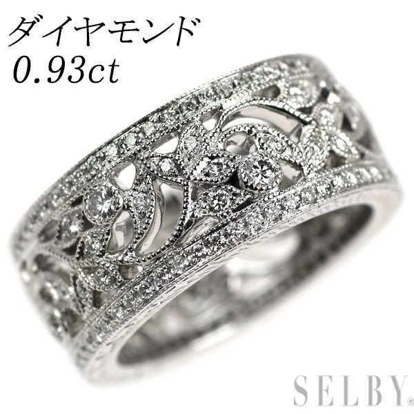 K18WG ダイヤモンド リング 0.93ct