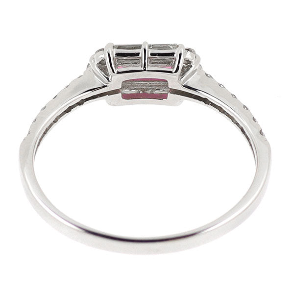 Pt950 ルビー ダイヤモンド リング 0.22ct D0.35ct
