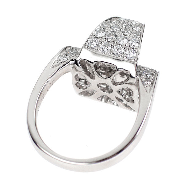Pt900 マーキス ダイヤモンド リング 0.417ct D1.20ct パヴェ