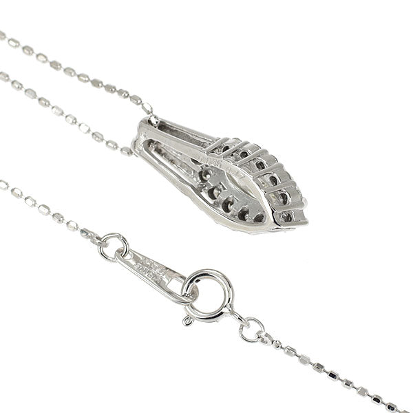 K18WG マーキス ダイヤモンド ペンダントネックレス 0.535ct VLY SI1 D0.17ct