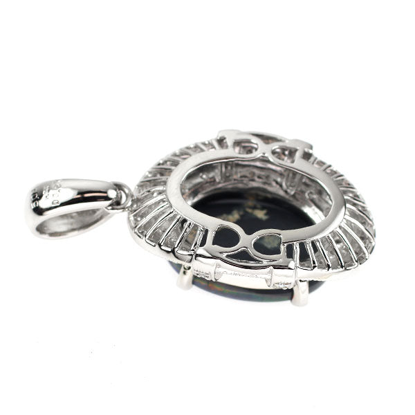 Pt900 ブラックオパール ダイヤモンド ペンダントトップ 5.04ct D0
