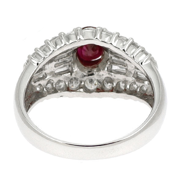 Pt900 ルビー ダイヤモンド リング 0.71ct D1.22ct