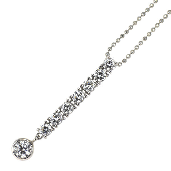 DTC K18WG ダイヤモンド ペンダントネックレス 0.80ct LINE