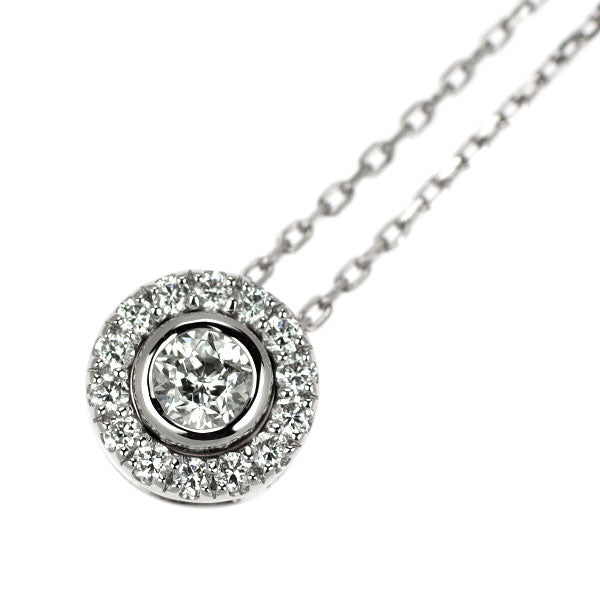 Pt900/ Pt850 ダイヤモンド ペンダントネックレス 0.171ct D0.12ct リバーシブル セパレート