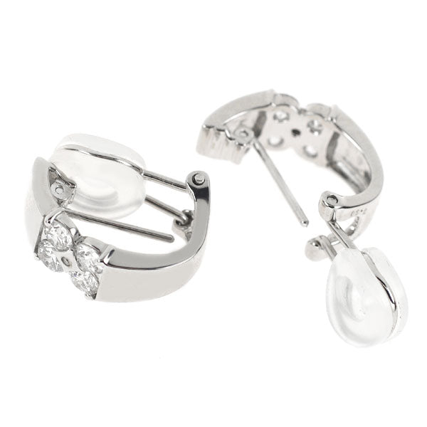 K18WG ダイヤモンド ピアス兼イヤリング 1.00ct