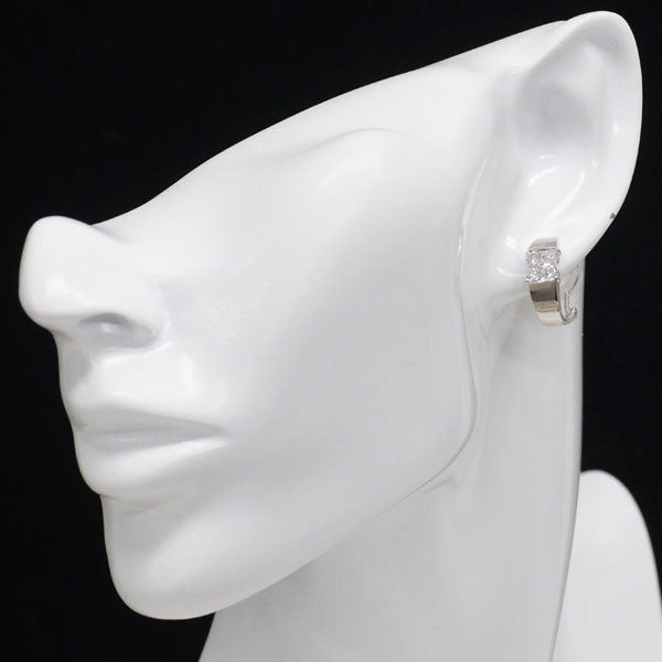 K18WG ダイヤモンド ピアス兼イヤリング 1.00ct
