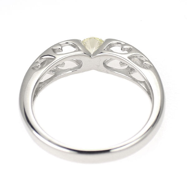 K18WG さくらカット ダイヤモンド リング 0.208ct