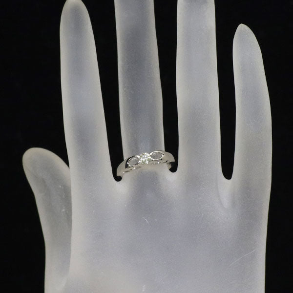 K18WG さくらカット ダイヤモンド リング 0.208ct