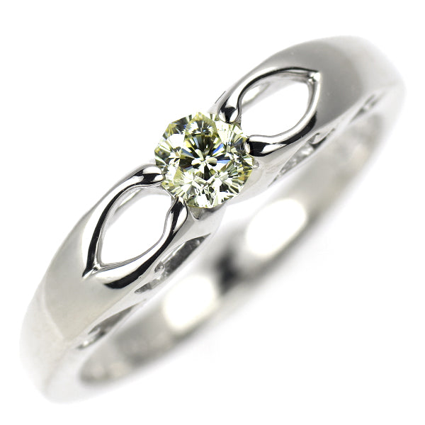K18WG さくらカット ダイヤモンド リング 0.208ct