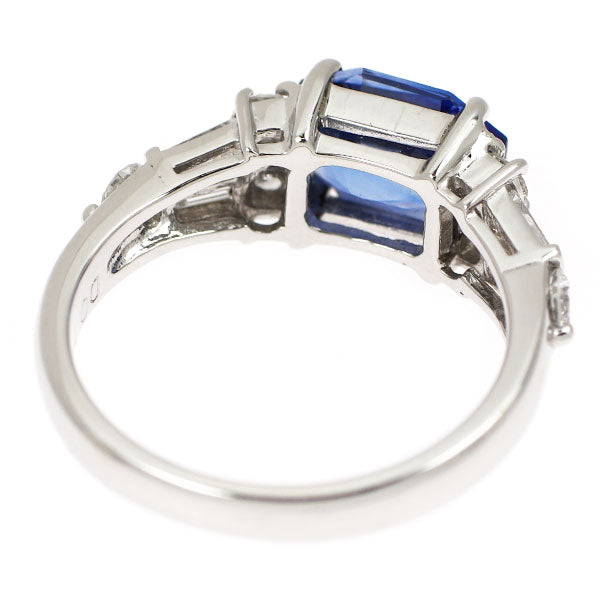 Pt900 サファイア ダイヤモンド リング 2.47ct D0.71ct