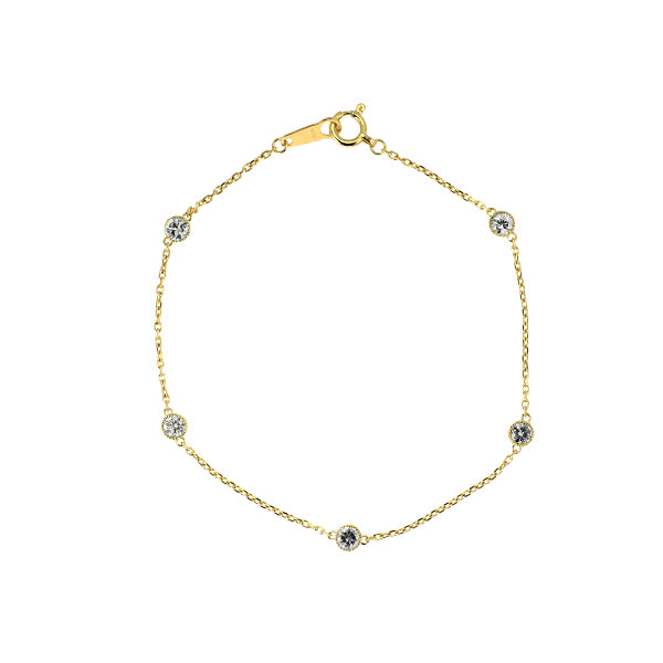 K18YG ダイヤモンド ブレスレット 0.35ct