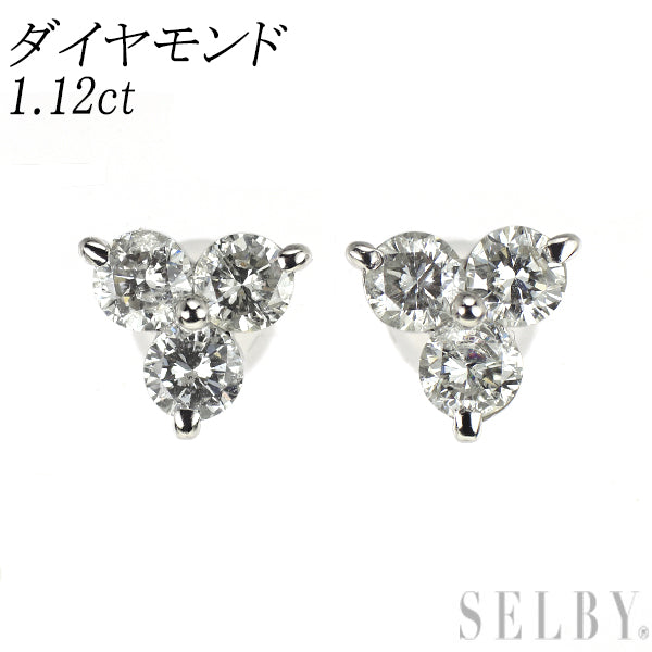 Pt900 ダイヤモンド ピアス 1.12ct