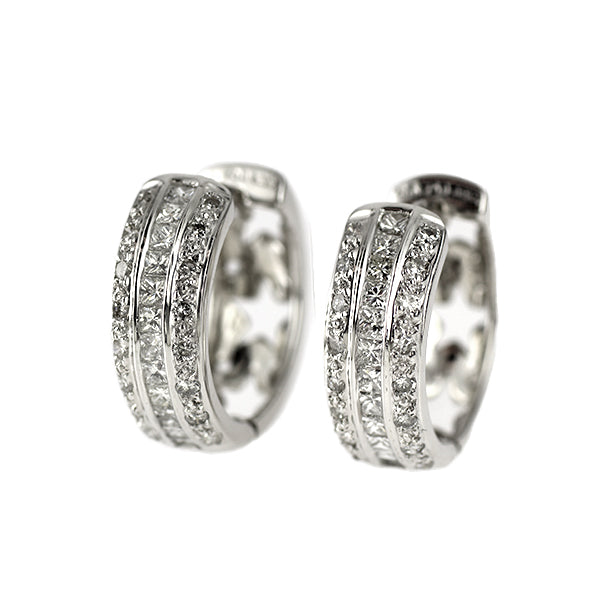 K18WG ダイヤモンド ピアス 0.66ct