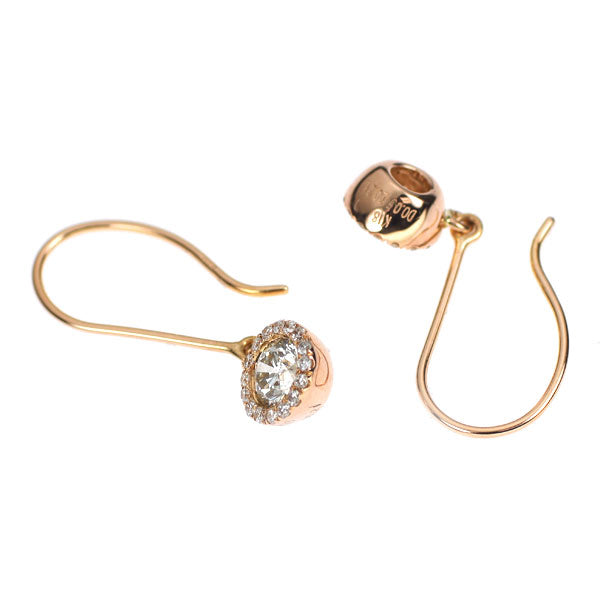 K18PG ダイヤモンド ピアス 0.42ct D0.10ct