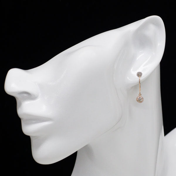 K18PG ダイヤモンド ピアス 0.42ct D0.10ct