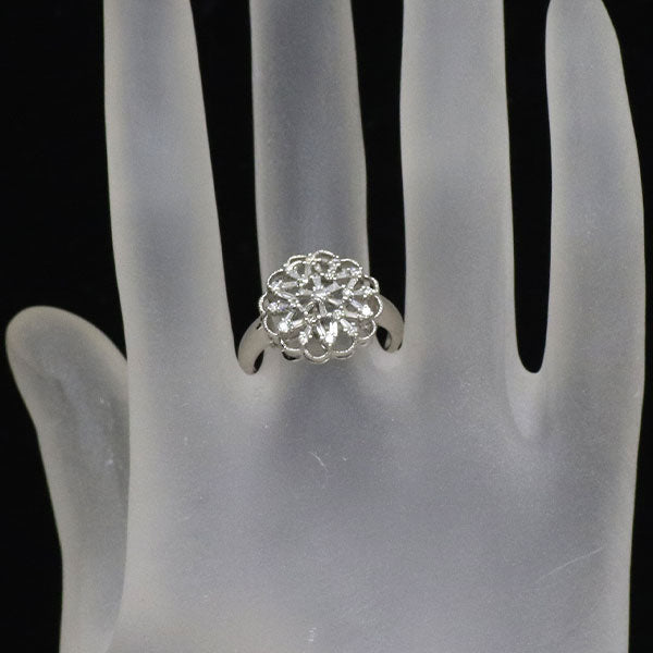 Pt900 ダイヤモンド リング 0.34ct フラワー